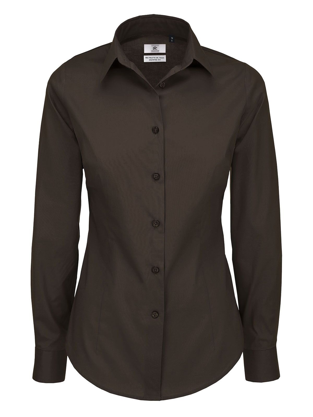 Black Tie LSL /Dames - CB146 - Koffieboon