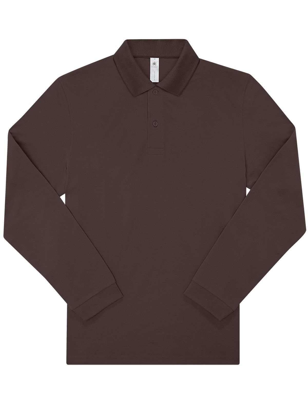 Mijn Polo 180 shirt met lange mouwen - RC142 - Gebrande koffie