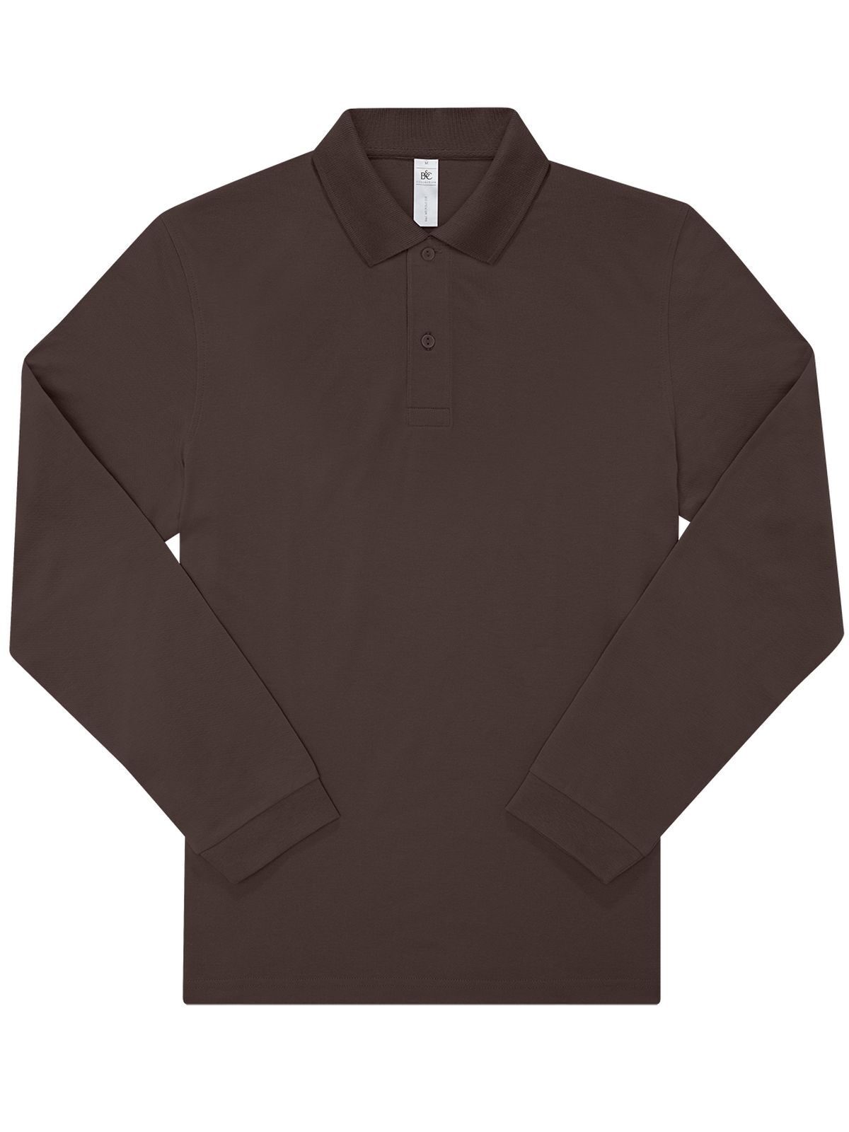 Mijn Polo 210 met lange mouwen - RC142 - Gebrande koffie