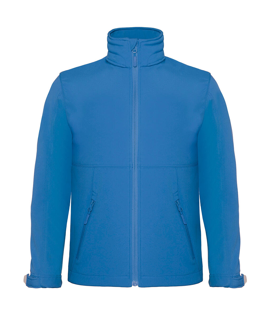 Kinderjas met capuchon en softshell afwerking - 316 - Azuurblauw