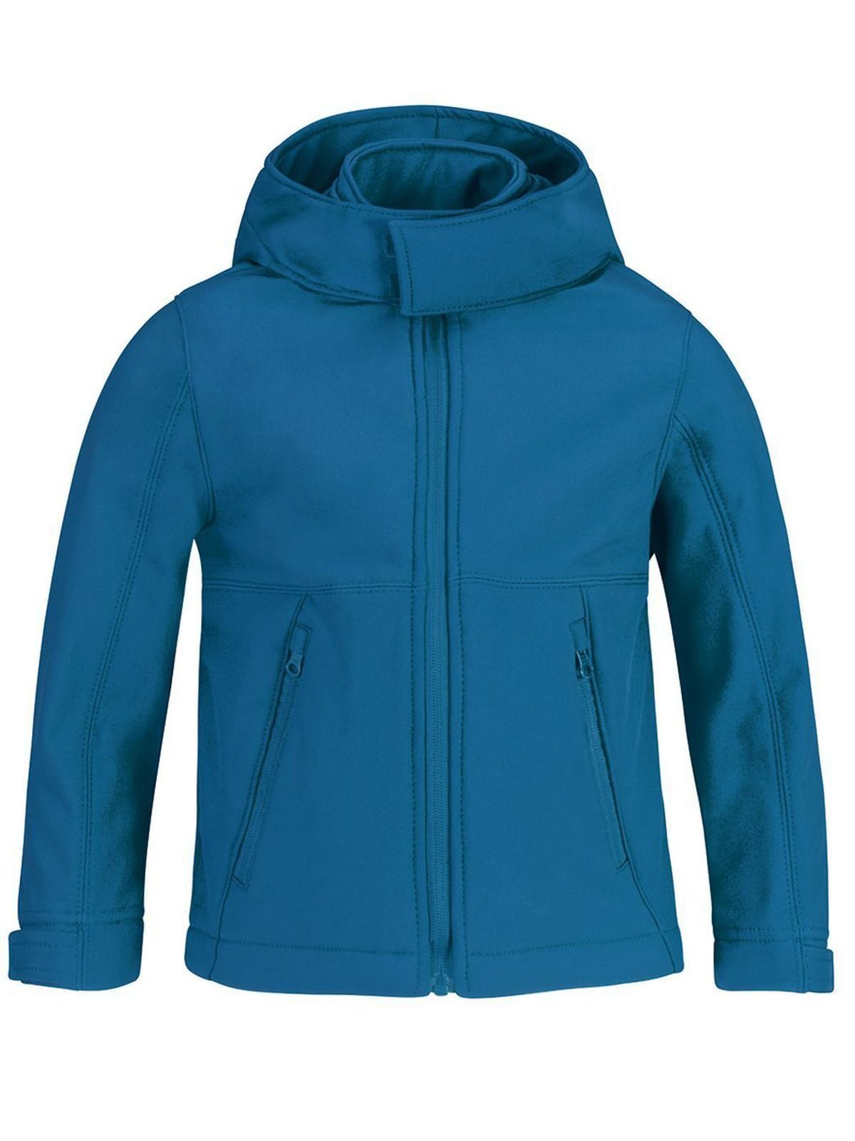 Kinderjas met capuchon en softshell afwerking - AZ430 - Azure