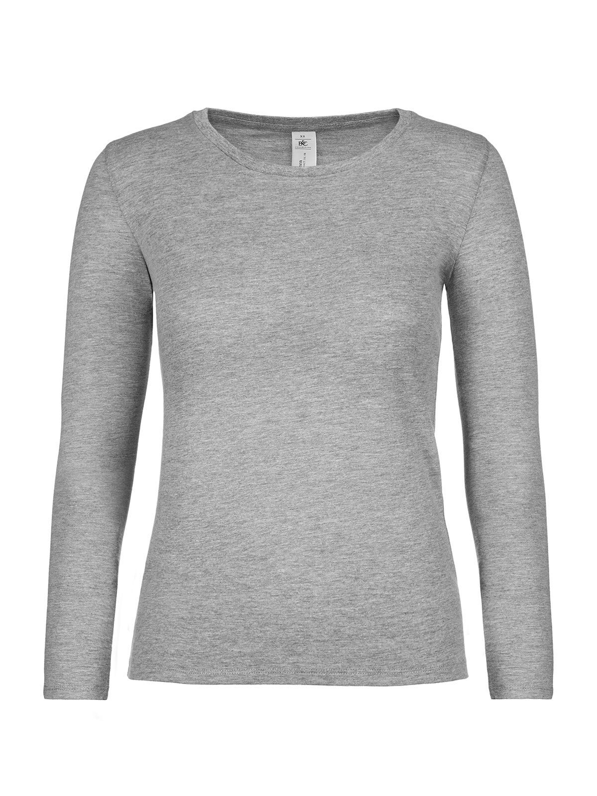 Dames T-shirt #E150 met lange mouwen - SG620 - Sportgrijs