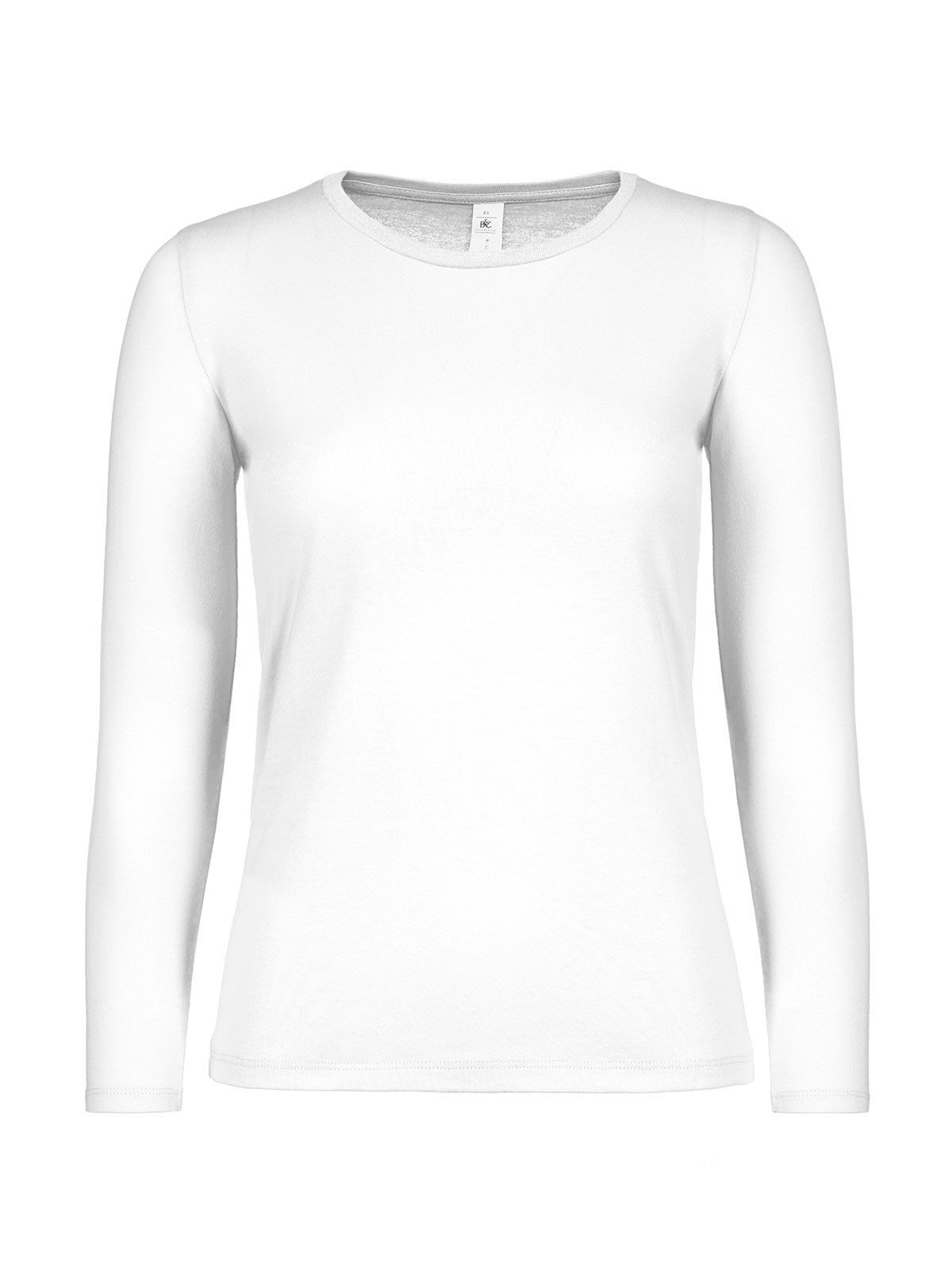 Dames T-shirt #E150 met lange mouwen - WH001 - Wit