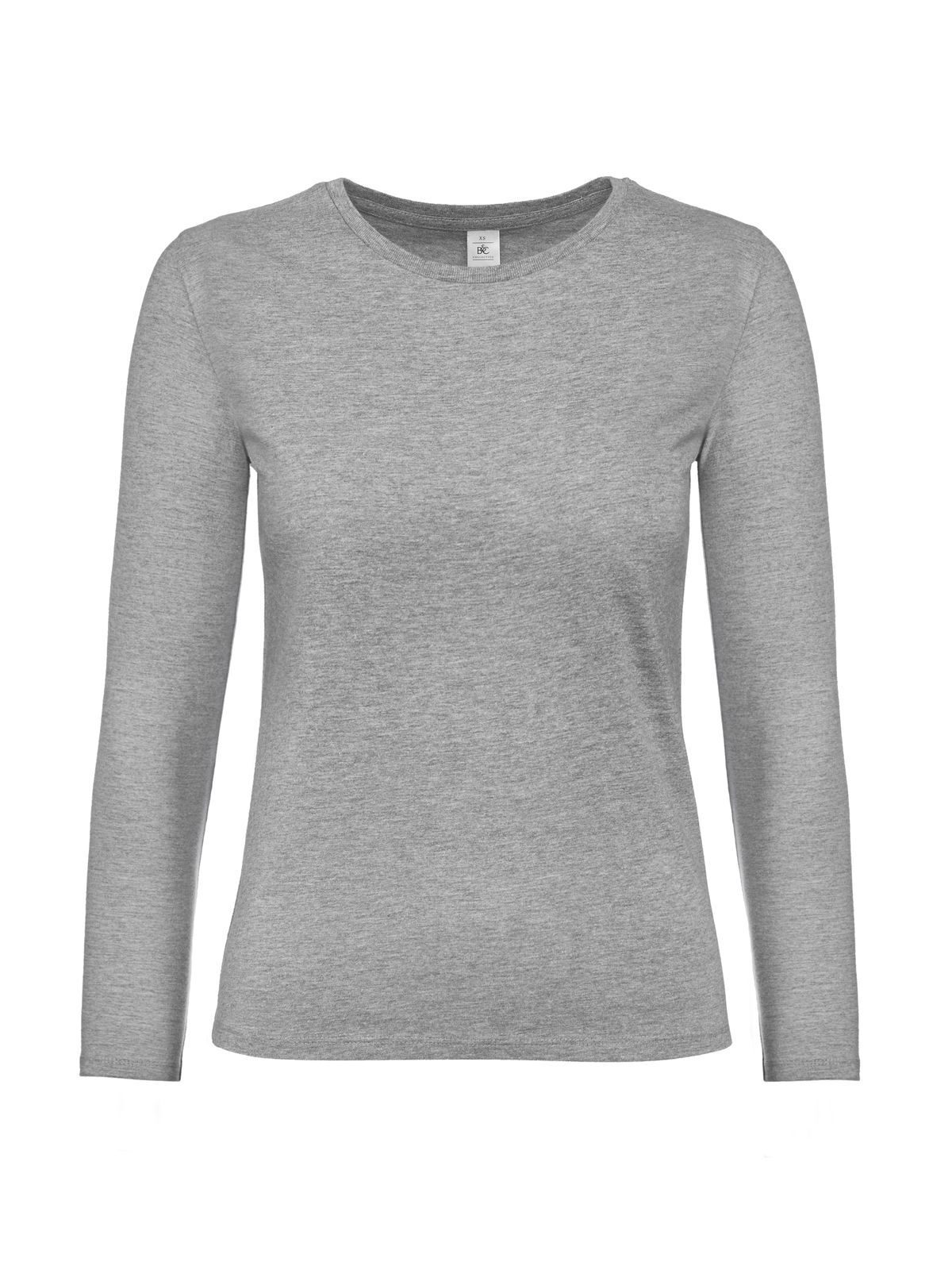 Dames T-shirt #E190 met lange mouwen - SG620 - Sportgrijs