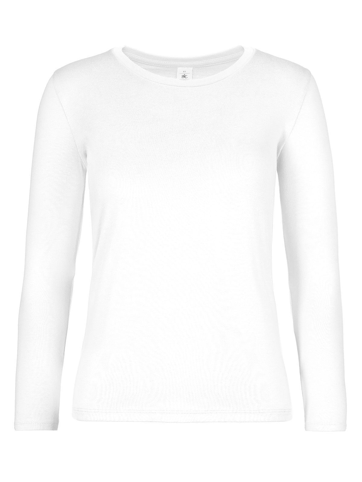Dames T-shirt #E190 met lange mouwen - WH001 - Wit