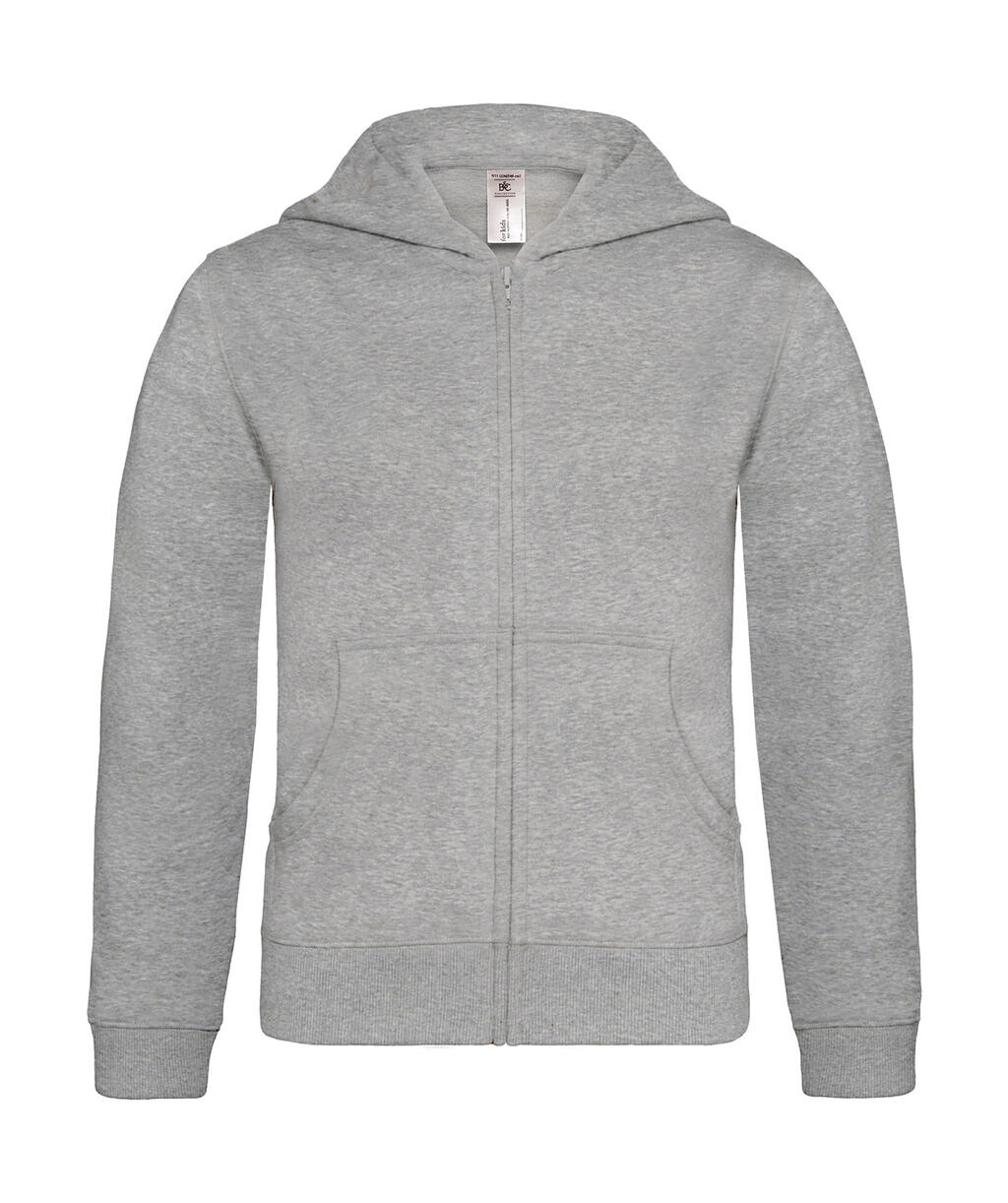 Kinder sweater met capuchon en volledige ritssluiting - HG610 - Heidegrijs