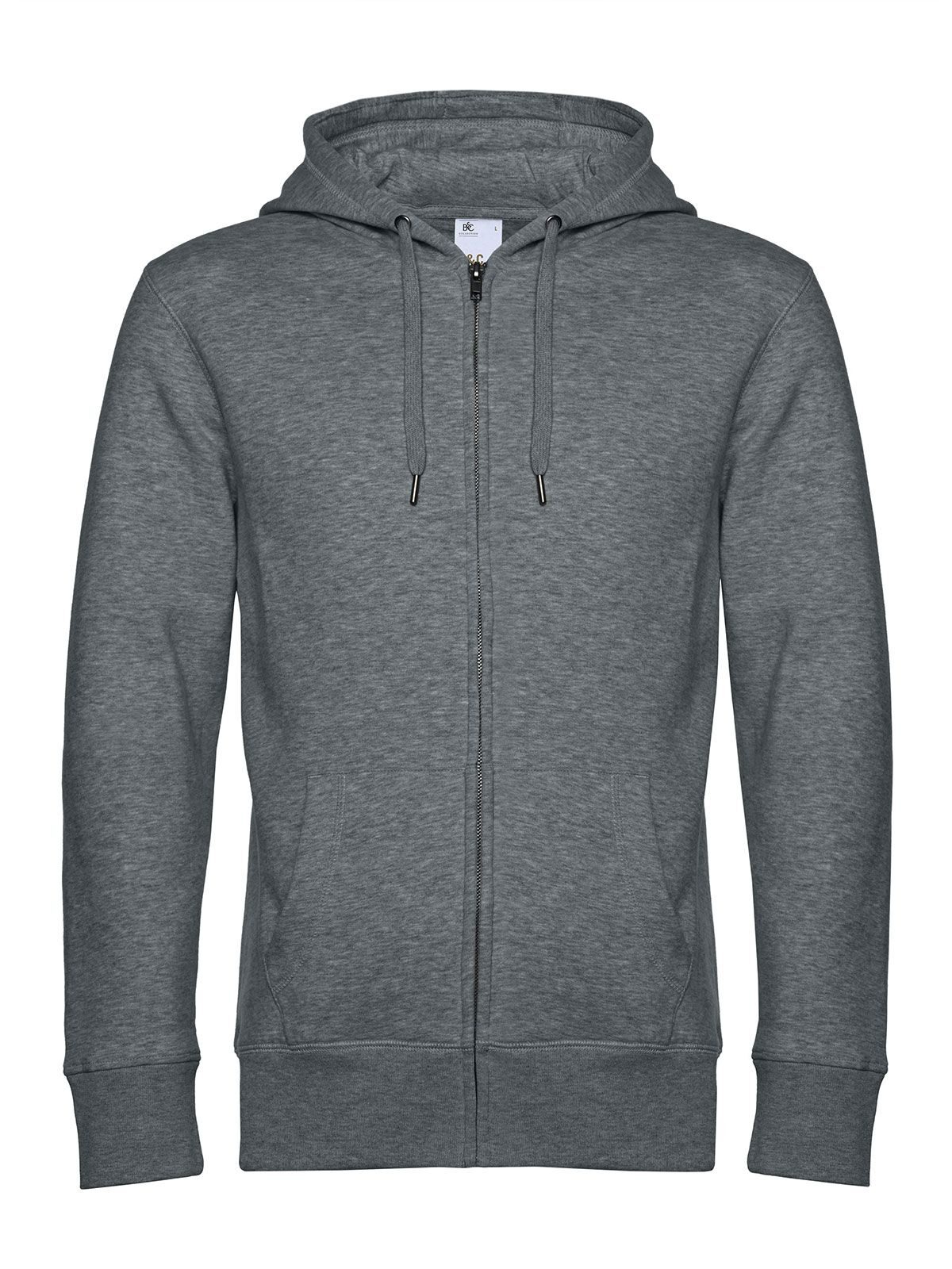 KING Zipped Hood Jacket_° - HM623 - Heather Mid Grey