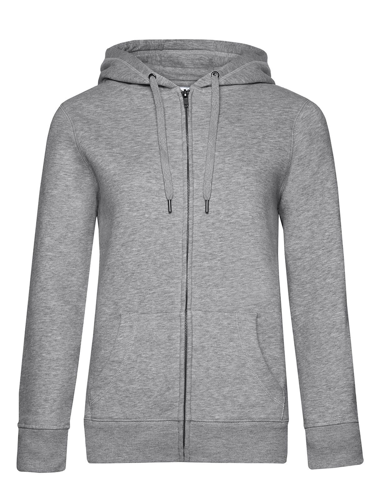 QUEEN Zipped Hood Jacket_° - HG610 - Heather Grey
