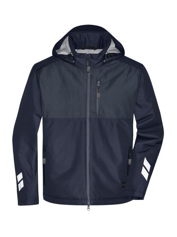 Padded Hardshell Workwear Jacket - NYCB - Navy/Carbon