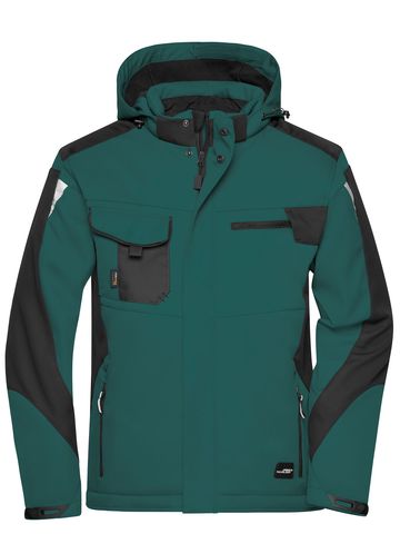 Craftsman Softshell Jas - DGRBL - DONKERGROEN-ZWART