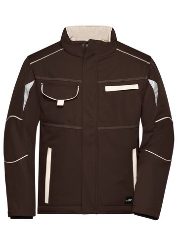 Gewatteerde softshell werkjas - niveau 2 - BRSTO - BRUINE STEEN