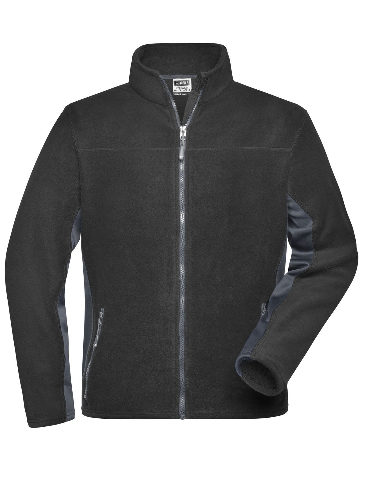 Heren werkfleecejack STRONG - BLCB - Zwart-Koolstof
