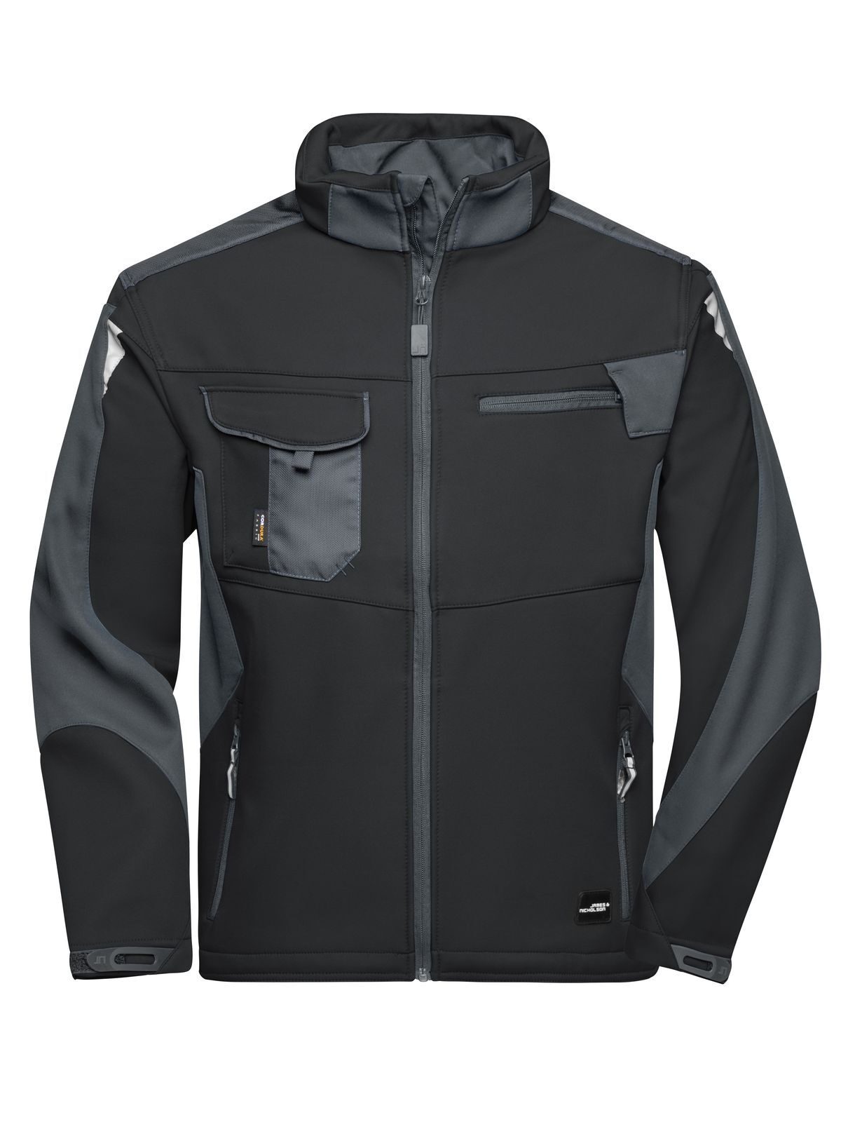 Werkjas van softshell-materiaal -STERK- - BLCB - ZWART-KOOLSTOF