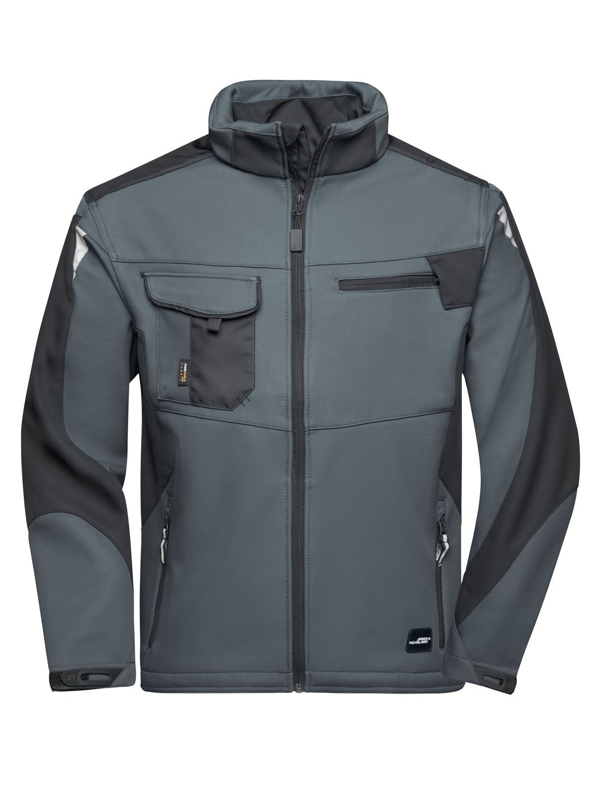 Werkjas van softshell-materiaal -STERK- - CBBL - Koolstofzwart