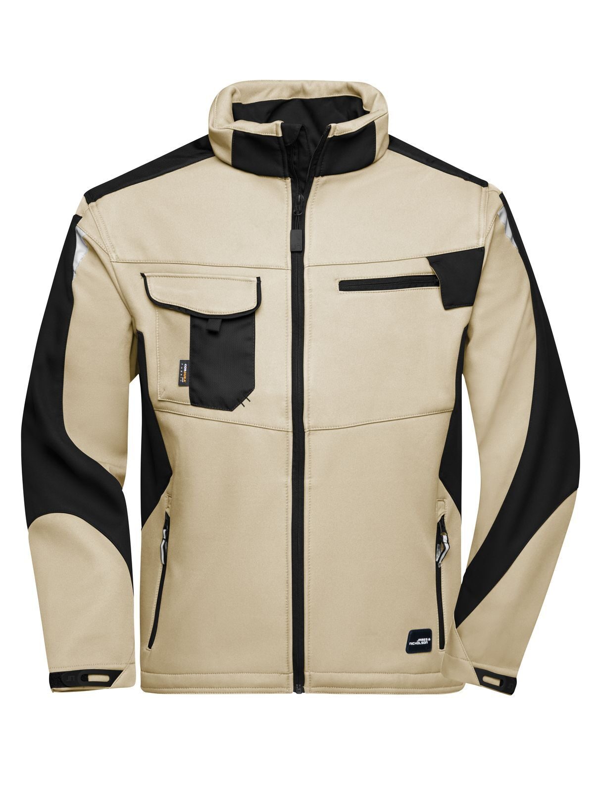 Werkjas van softshell-materiaal -STERK- - STBL - STEENZWART