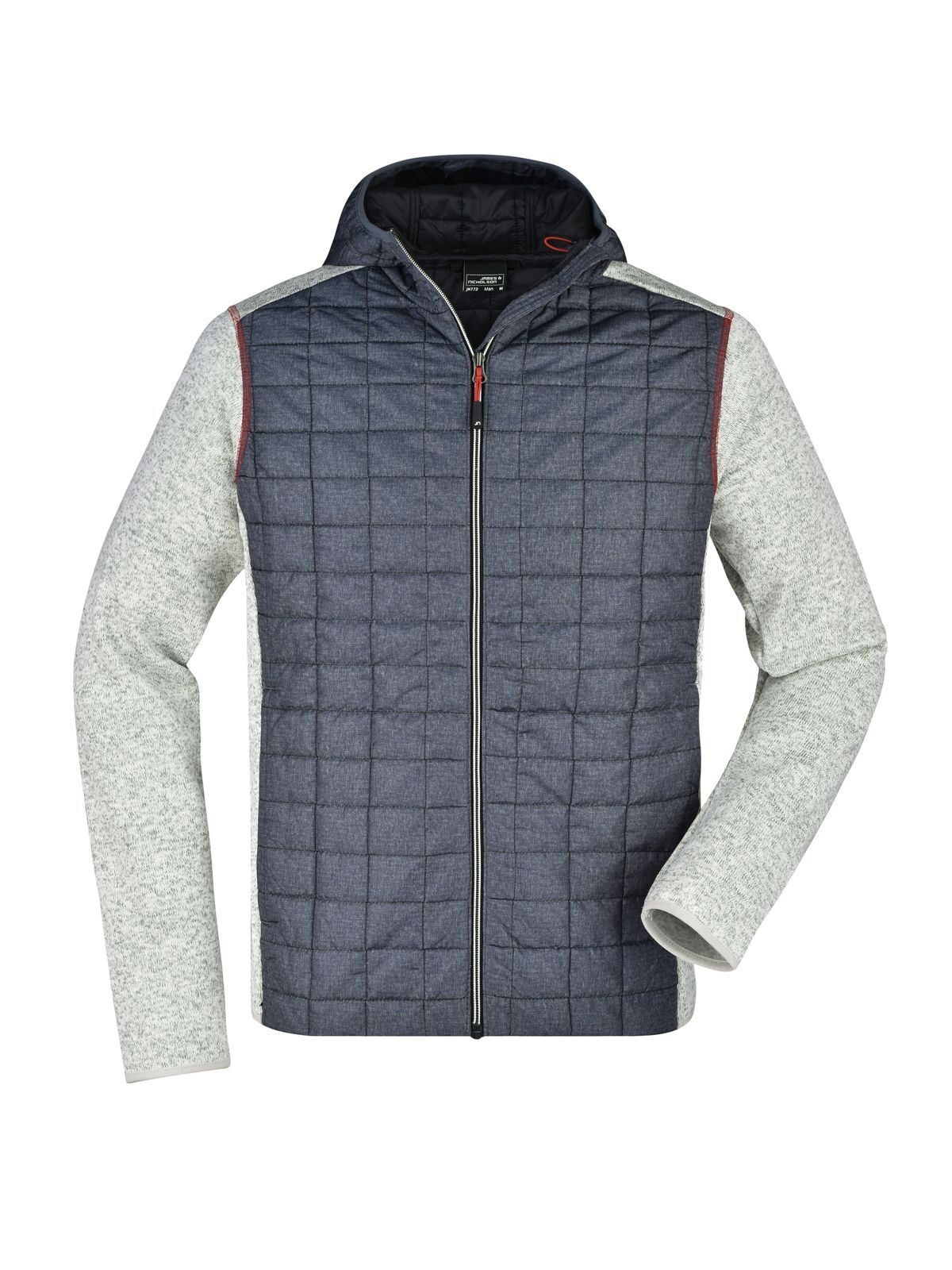 Men's Knitted Hybrid Jacket - LMANM - Light-melange-anthracite-melan
