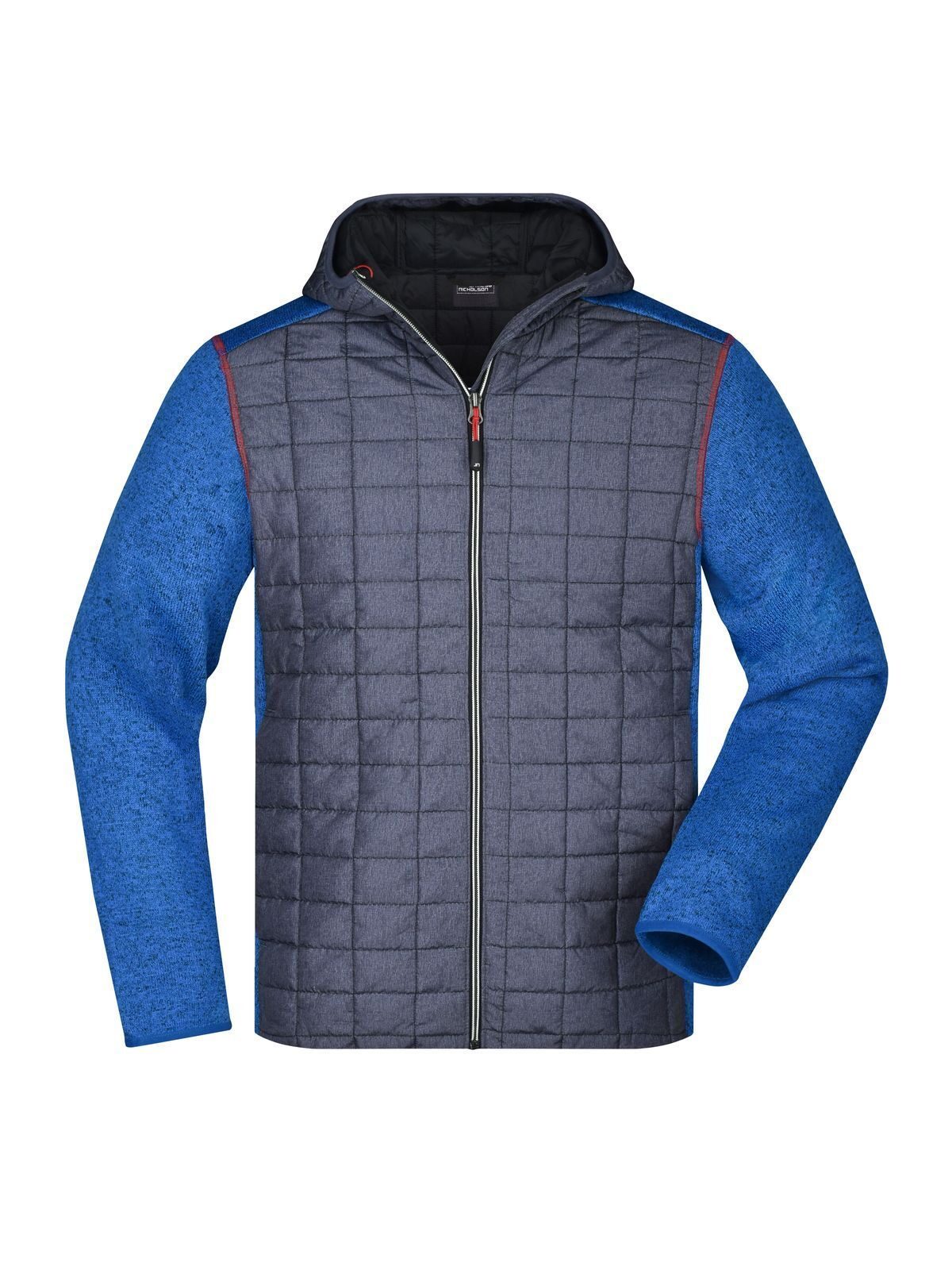 Men's Knitted Hybrid Jacket - RMANM - Royal-Melange/Anthracite-Melan
