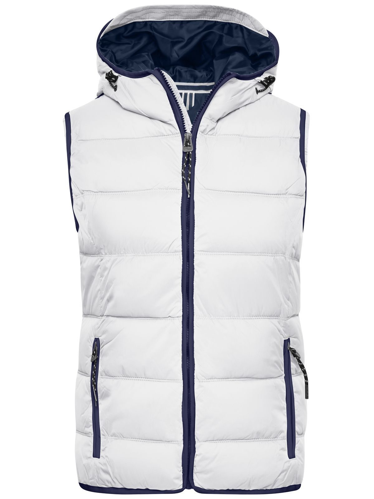 Damesvest in maritieme stijl - WHNY - Wit-marineblauw
