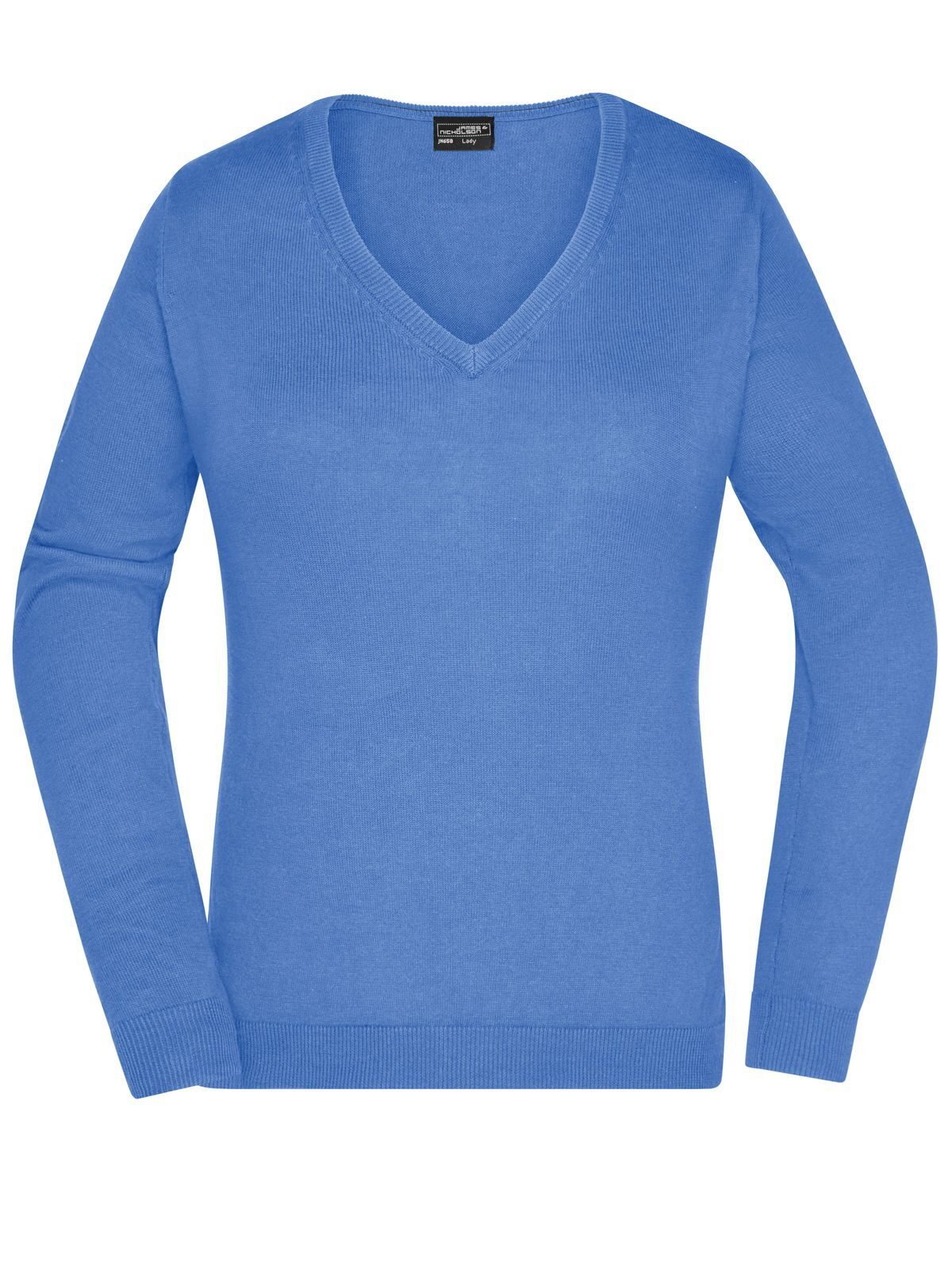 Ladies' V-Neck Pullover - GLBLU - Glacier blue