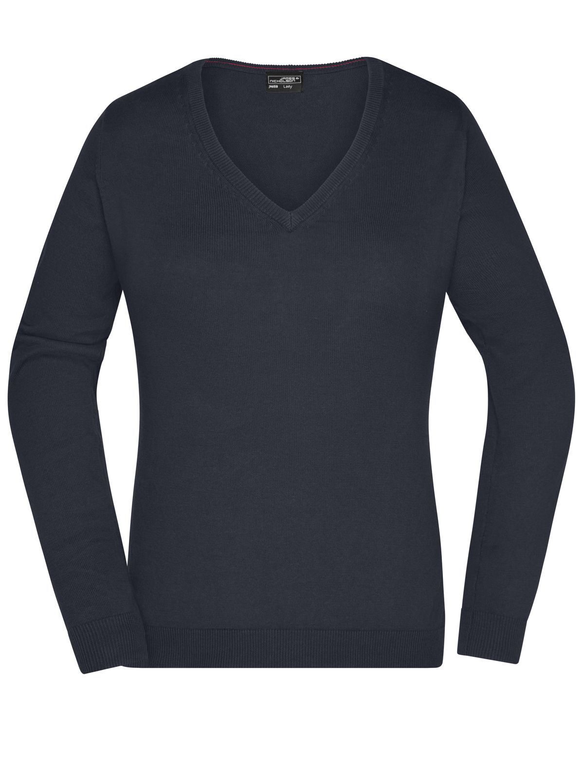 Ladies' V-Neck Pullover - CBMB - Carbon Melange