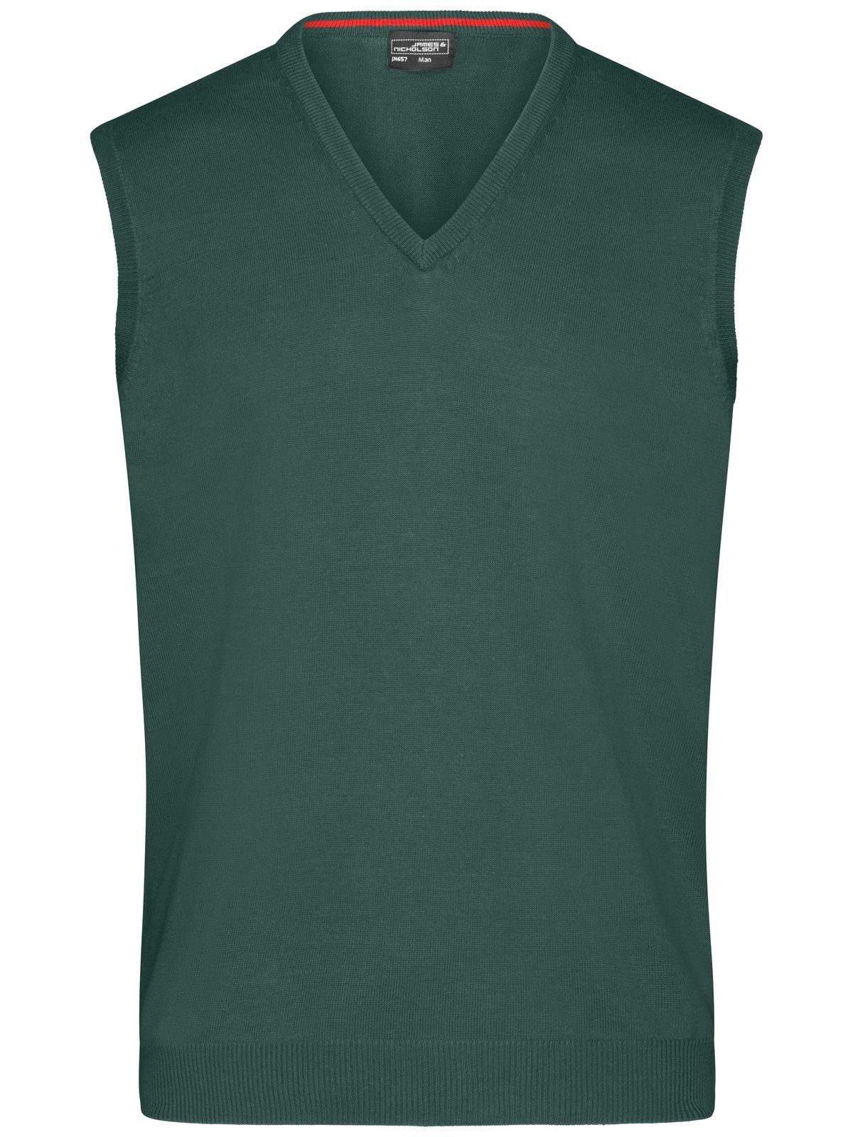 Men's V-Neck Pullunder - FO - Forest green