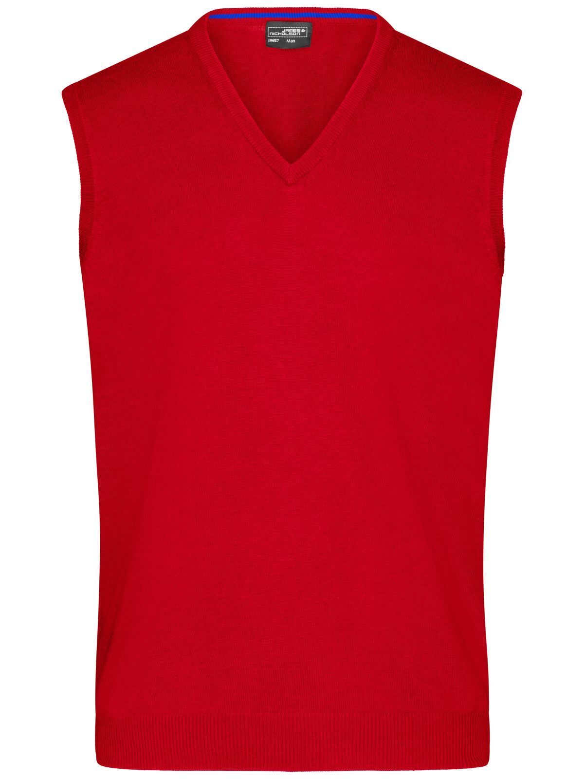 Men's V-Neck Pullunder - RMBK - Red Melange