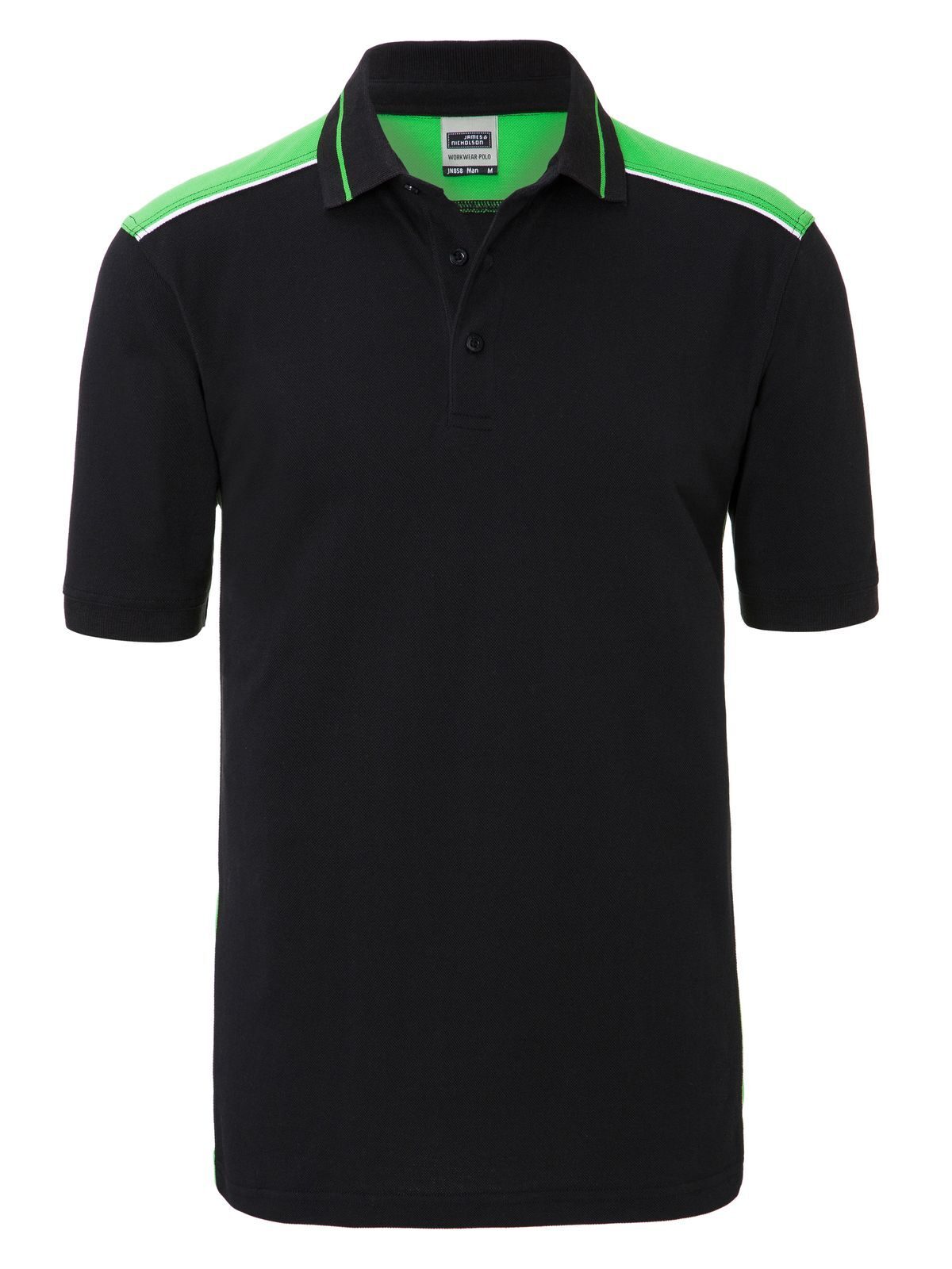 Polo voor heren - KLEUR - - BLLIM - ZWART-LIME-GROEN