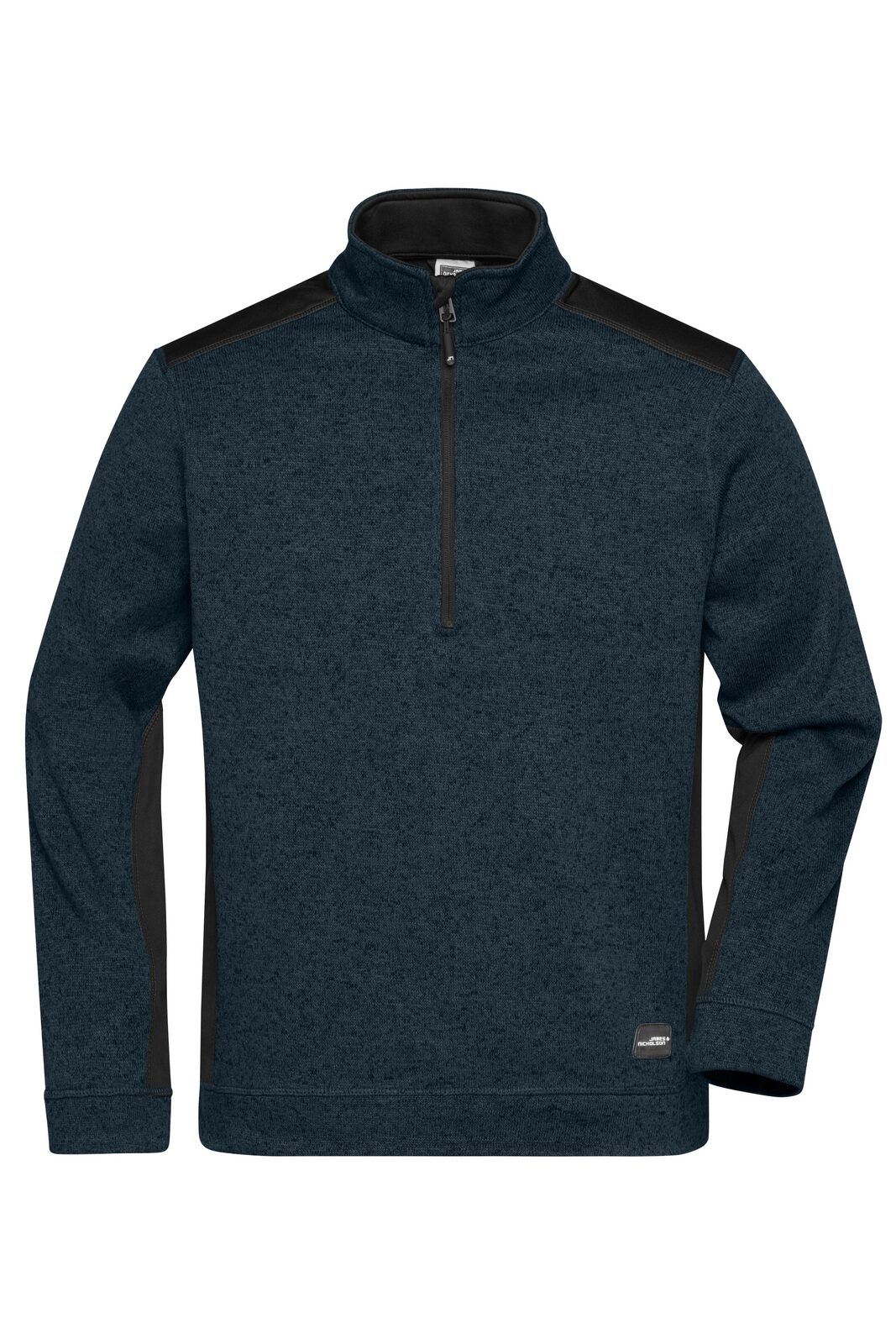 Gebreide fleece werkjas voor heren met halve rits - STRONG - - NYNY - Marine