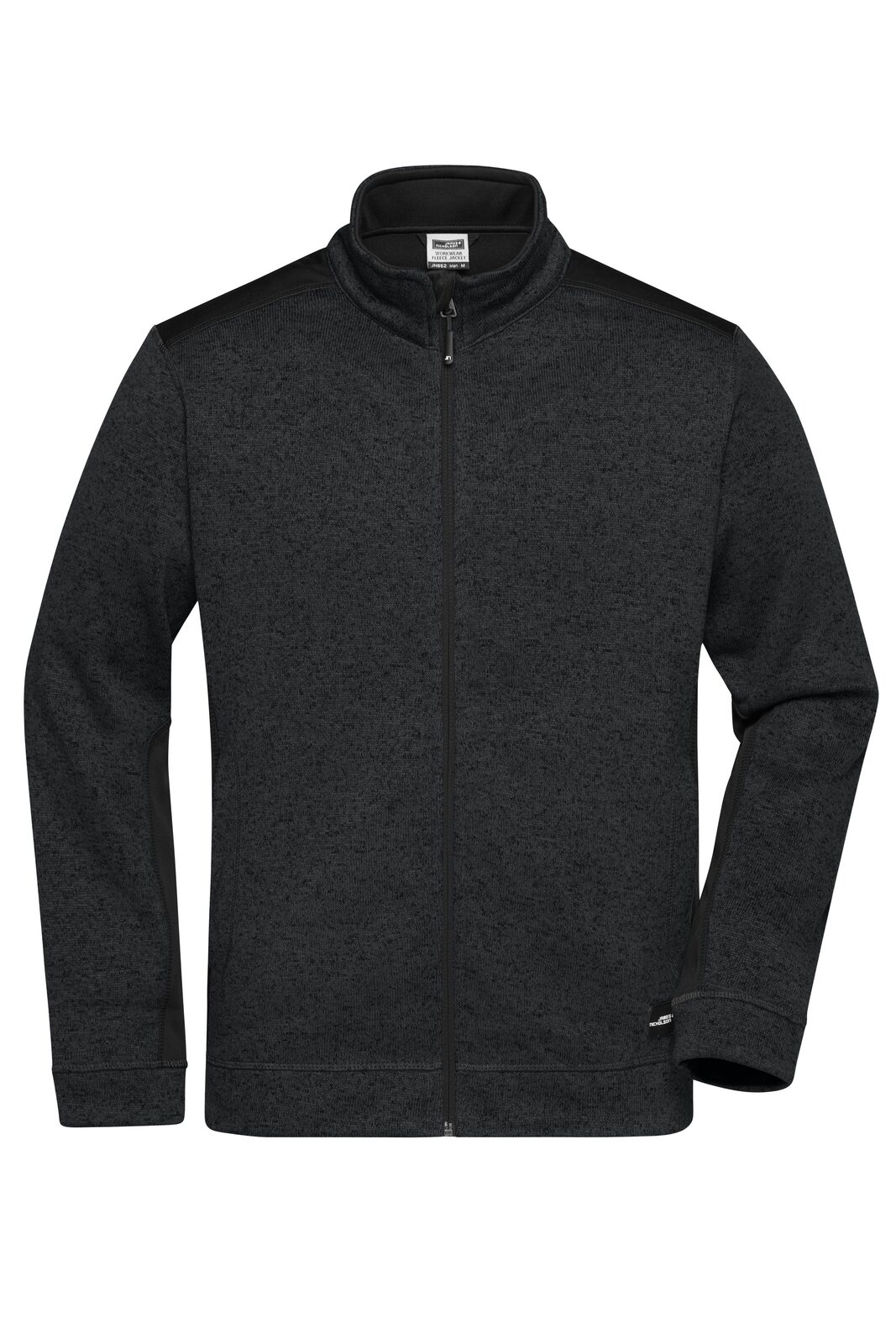 Gebreide fleece werkjas voor heren -STERK- - BLBL - Zwart