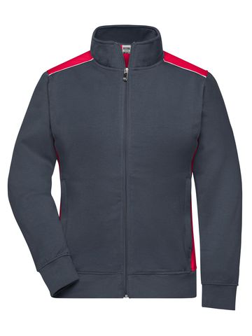 Dames werksweatjack - Niveau 2 - CBRD - KOOLSTOF-ROOD