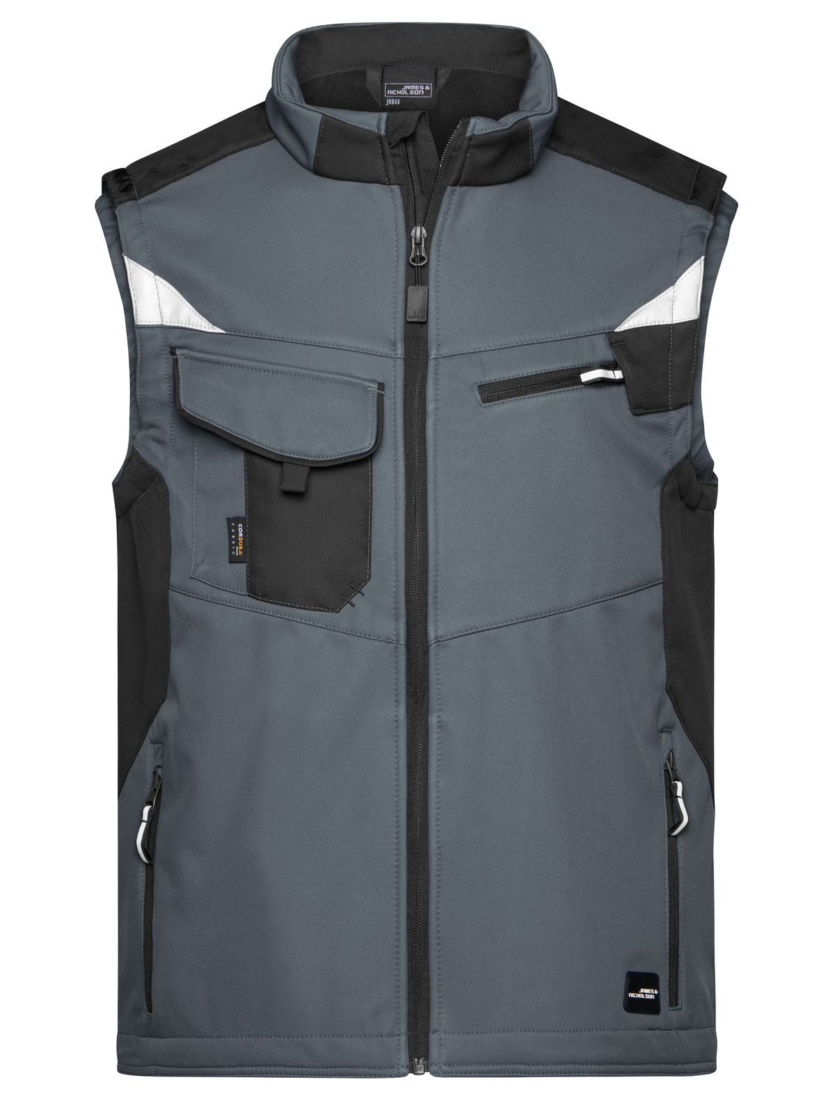 Werkvest van softshell-stof -STERK- - CBBL - Koolstofzwart