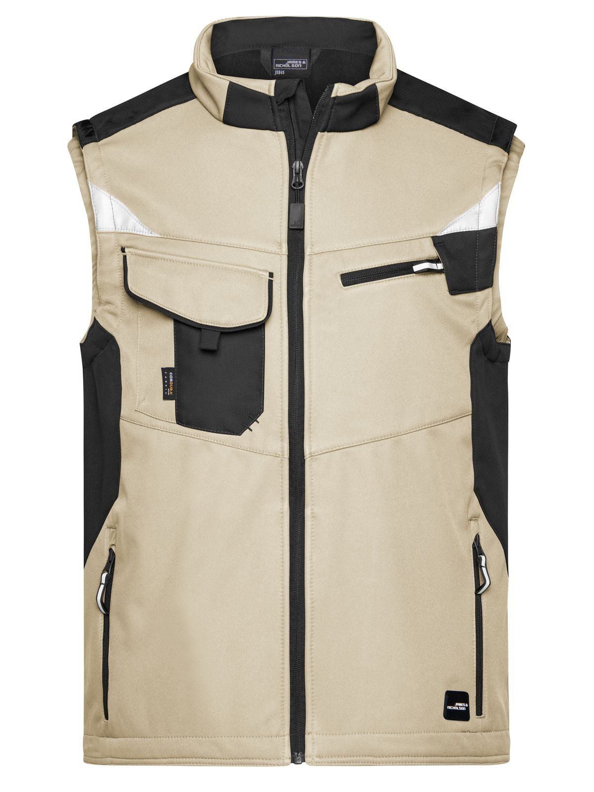 Werkvest van softshell-stof -STERK- - STBL - STEENZWART