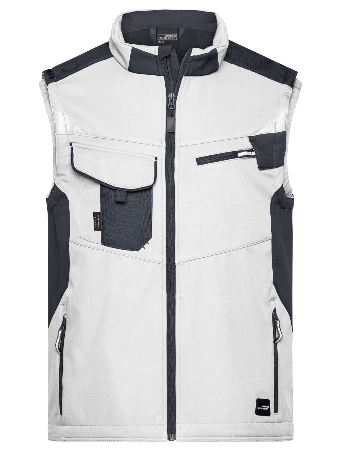 Werkvest van softshell-stof -STERK- - WHCB - WITTE KOOLSTOF