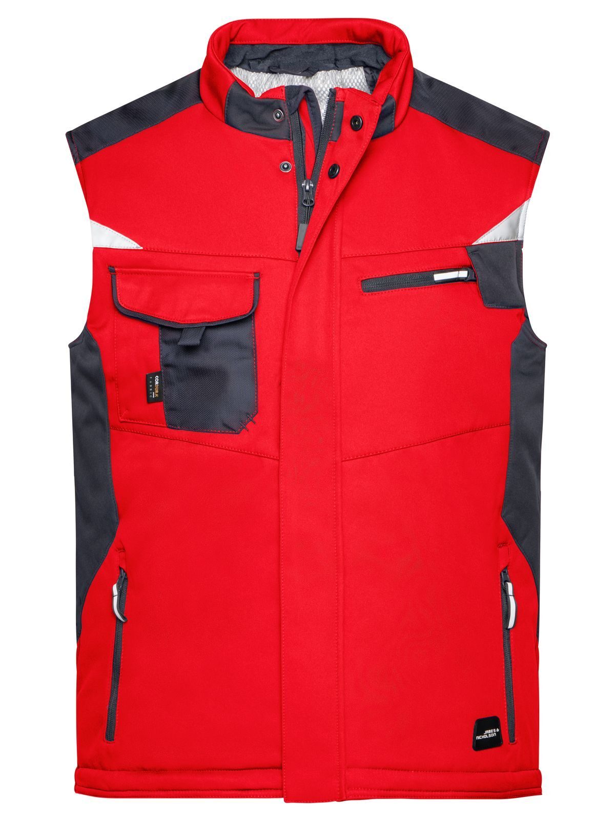 Craftsmen Softshell Vest -STRONG- - RDBL - RED-BLACK
