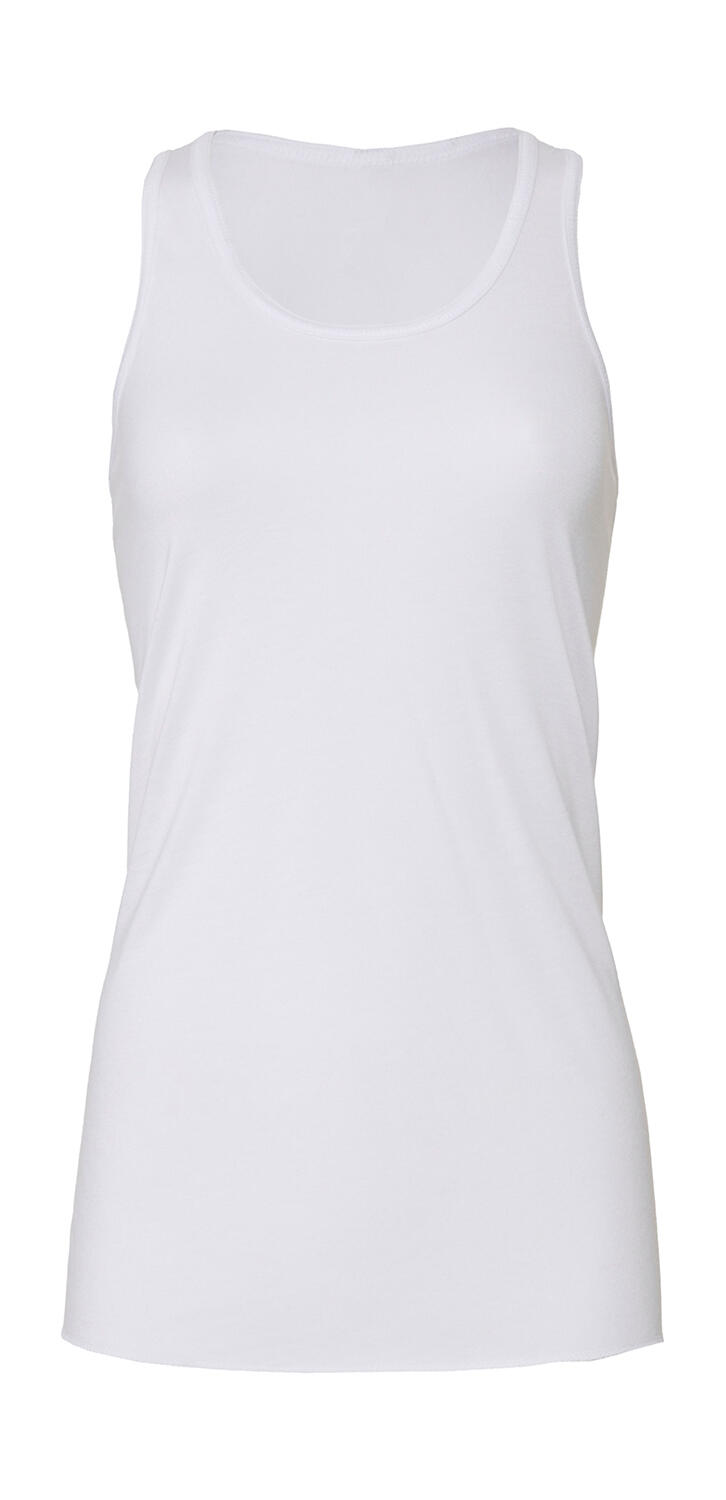 Flowy Back Swimmer Tank Top - WH - White