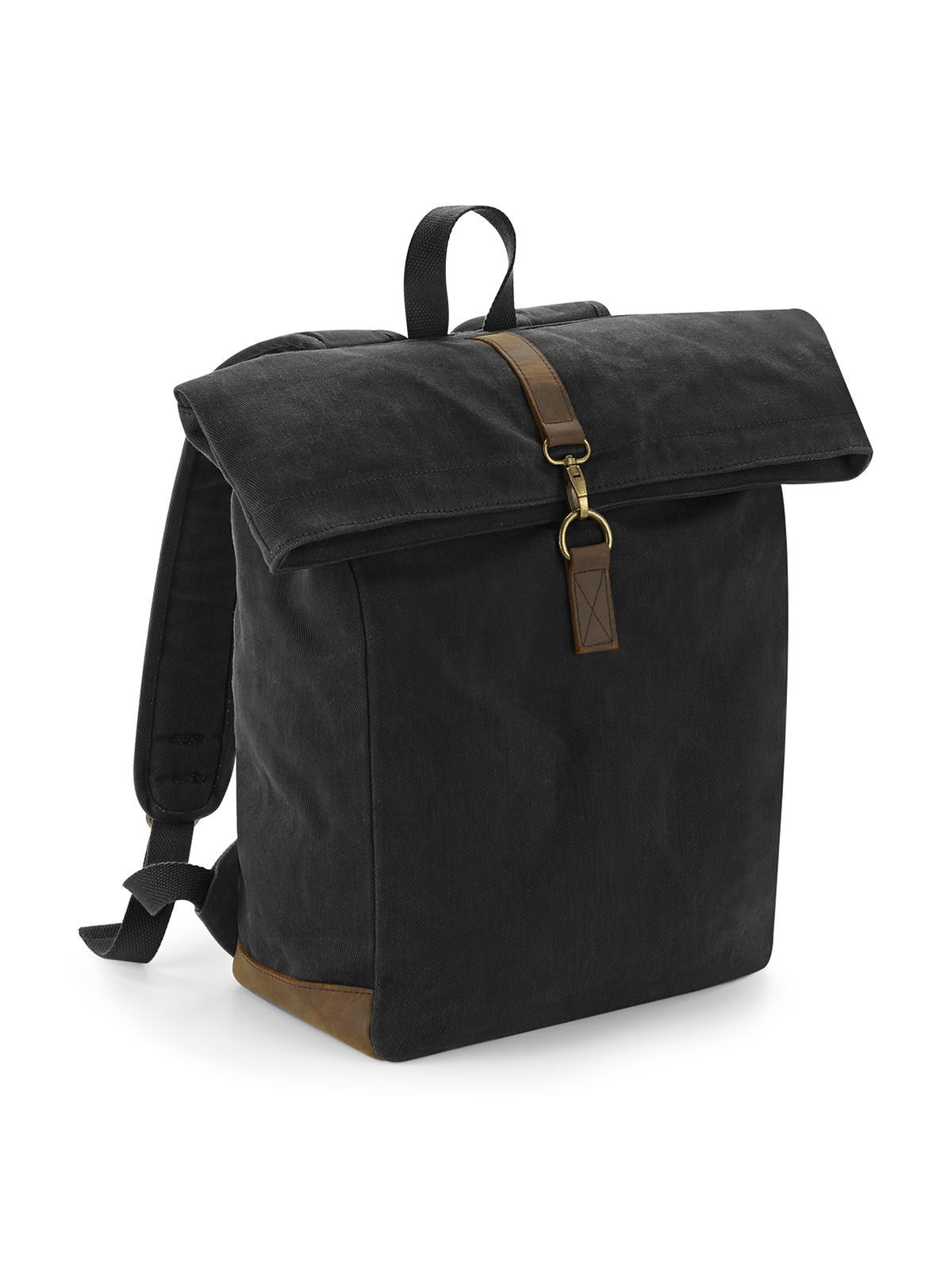 Heritage rugzak van gewaxt canvas - BLKL - Zwart