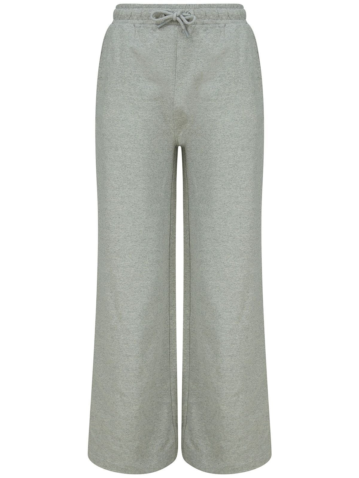 Women's Sustainable Fashion Wide Leg Joggers - HGR - Heather Grey