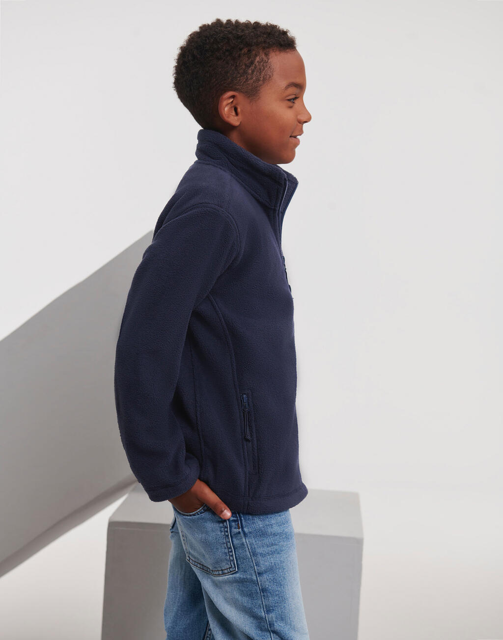 Kids Full Zip Outdoor Fleece - 38 - Bottle Green