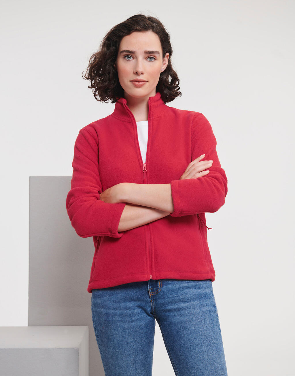 Dames fleece outdoor trui met volledige ritssluiting