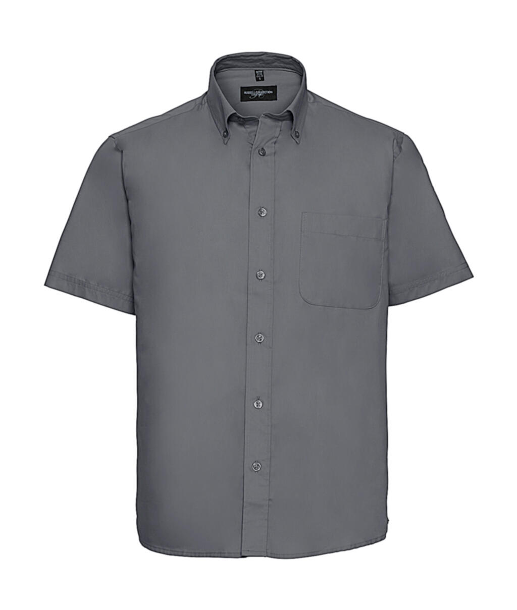 Men's Classic Twill Short-Sleeve Shirt - XW - Zinc