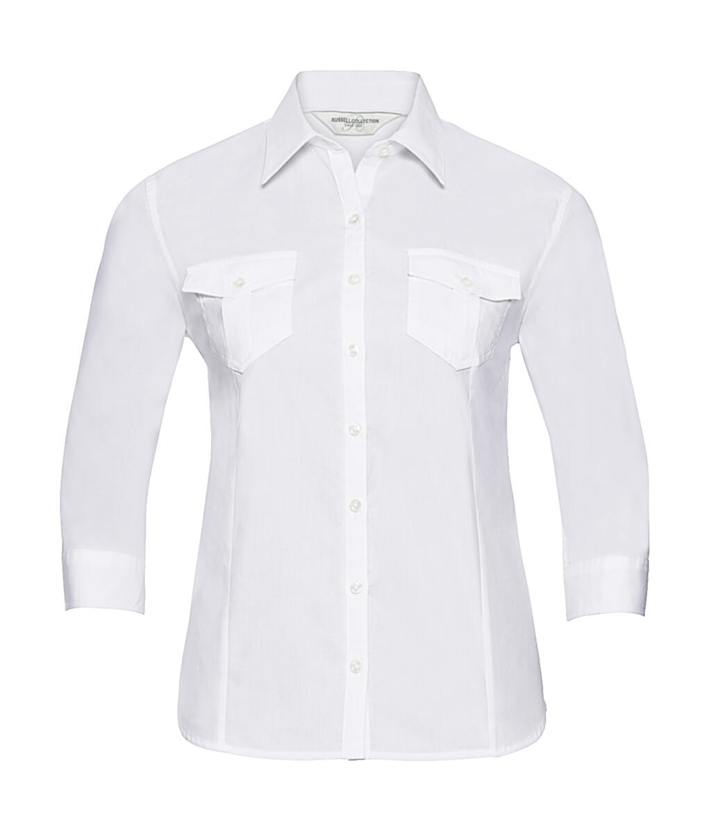 Women's 3/4 sleeve shirt with cuff - 30 - White