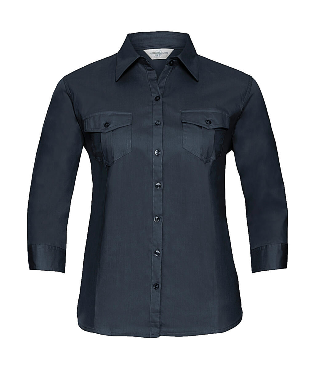 Women's 3/4 sleeve shirt with cuff - FN - French Navy