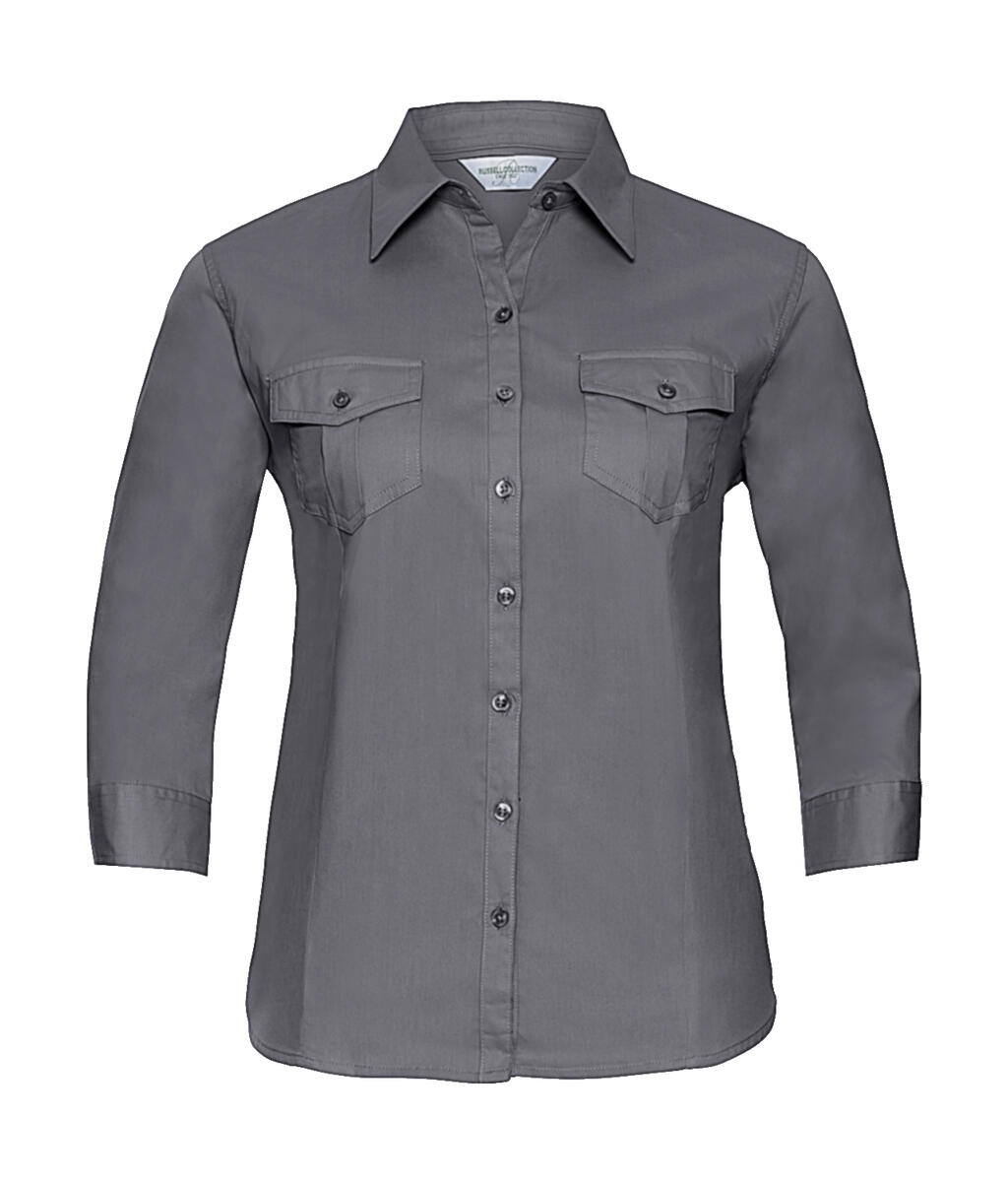 Women's 3/4 sleeve shirt with cuff - XW - Zinc
