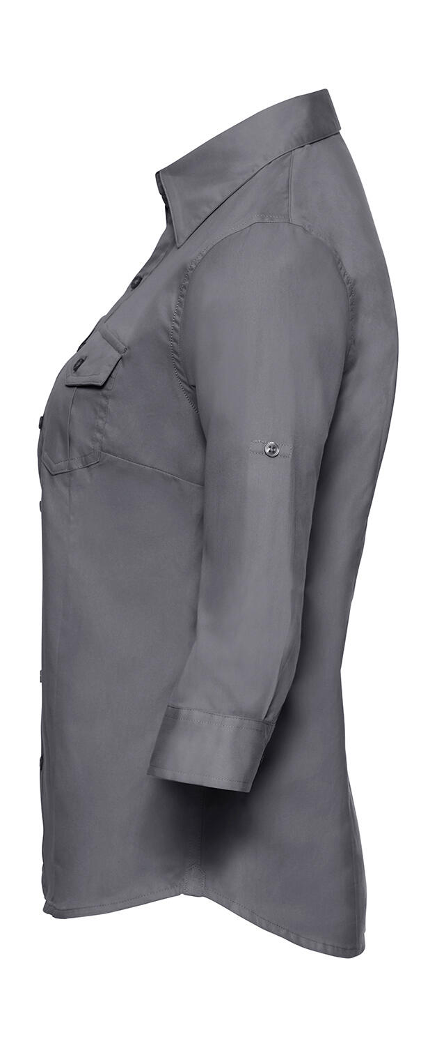 Damesblouse met 3/4 mouwen en manchetten