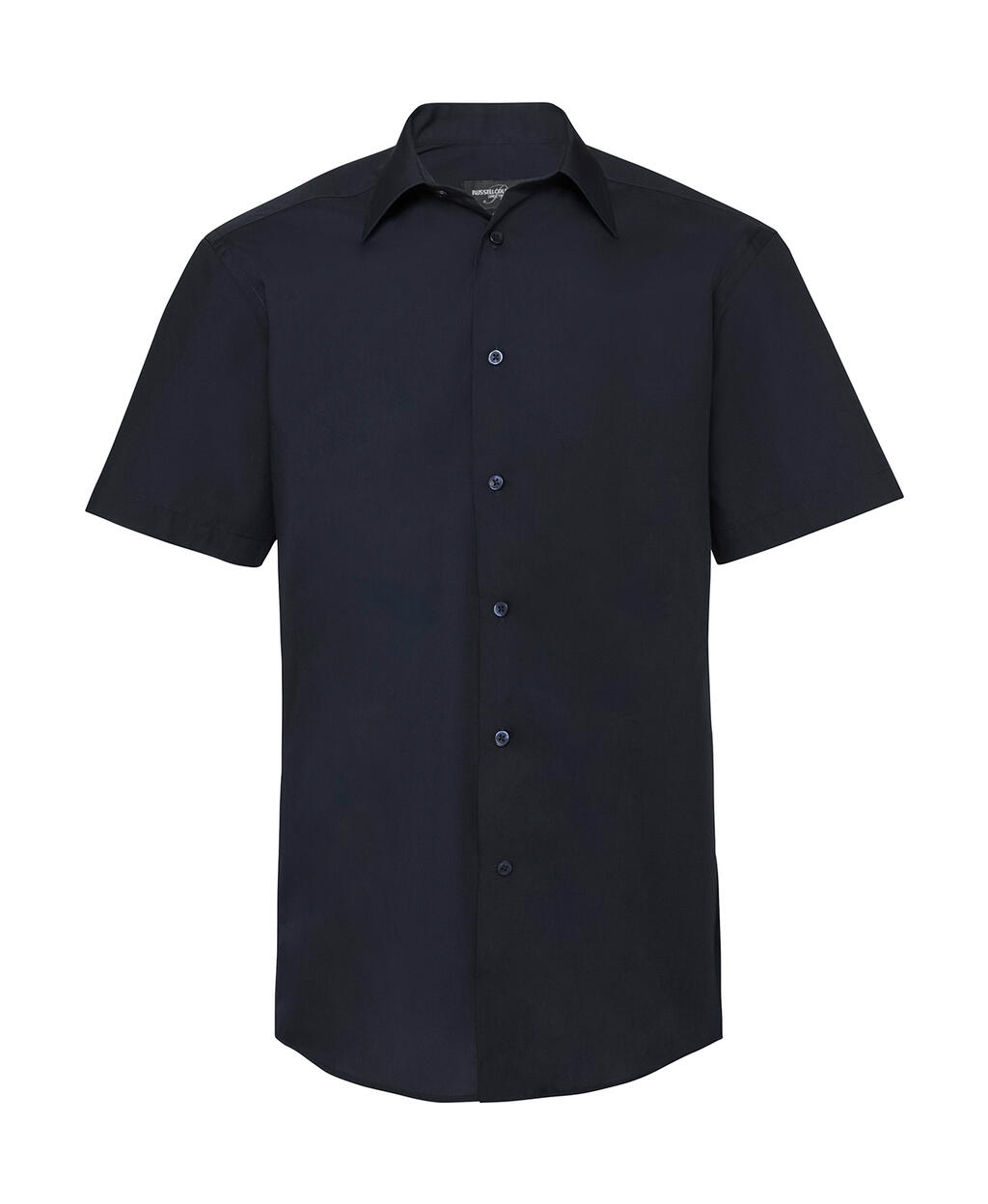 Men's short-sleeved poplin shirt - 201 - French Navy