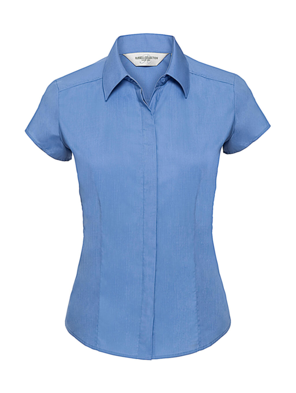 Women's short-sleeved poplin shirt - CP - Corporate Blue