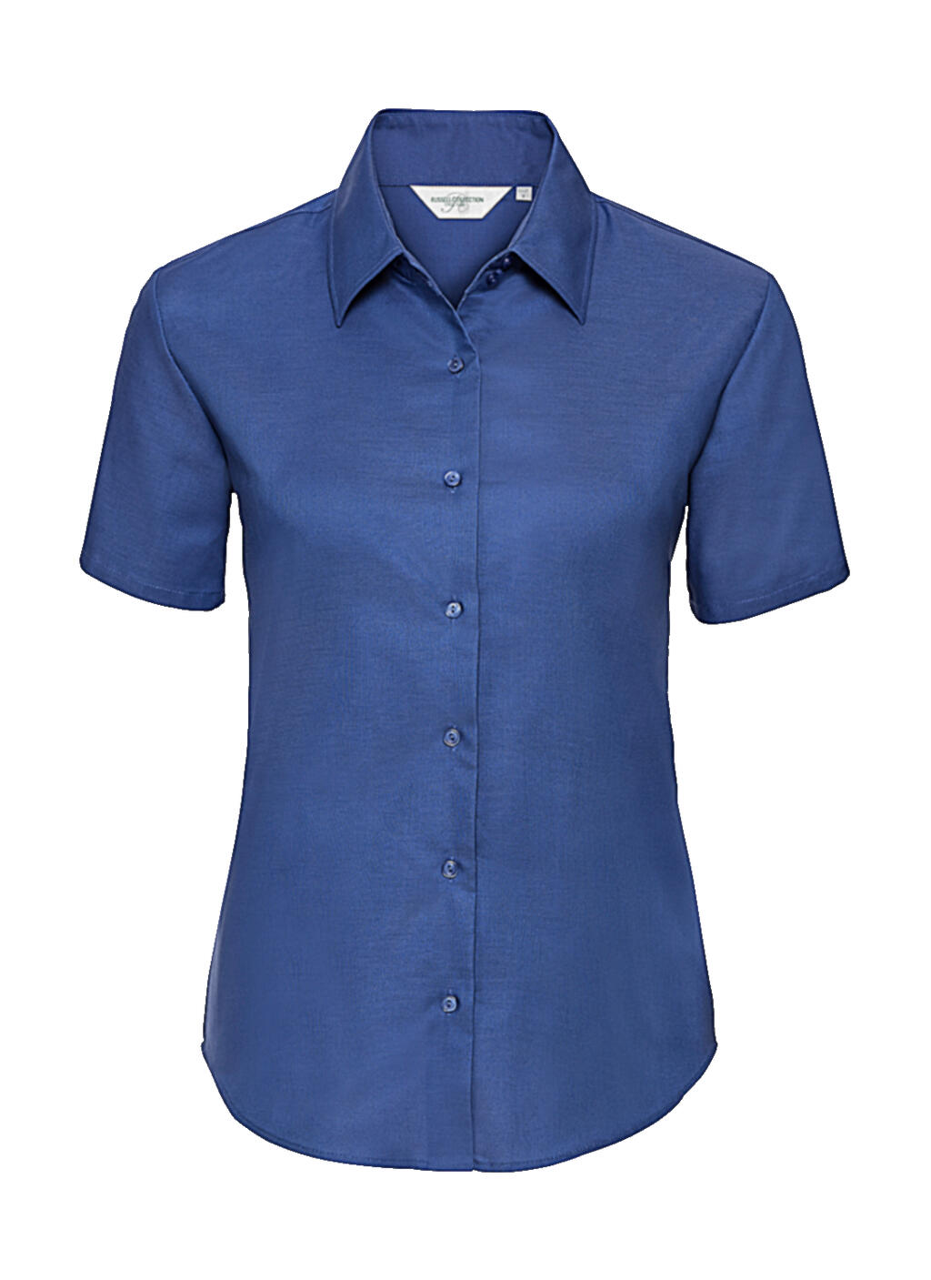 Ladies' Short Sleeve Tailored Oxford Shirt - ZT - Aztec Blue
