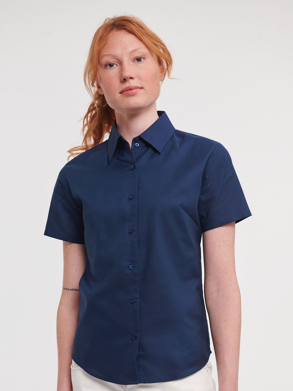 Ladies' Short Sleeve Tailored Oxford Shirt