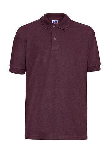 Super-resistant children's polo shirt in poly cotton  - 448 - Burgundy
