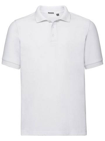 Getailleerd stretchpoloshirt voor heren - 30 - Wit